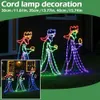 Dekorative Objekte Figuren Outdoor Weihnachten LED Drei 3 Könige Silhouette Motiv Lichtseil Dekoration für Garten Hof Jahr Party 231216