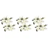 Guirlande de fleurs décoratives, 6 pièces, chandelier, décorations de mariage pour Tables, fausse couronne, anneau en plastique