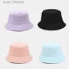 Chapeaux à larges bords Chapeaux de seau unisexe printemps été 100% coton chapeau de seau femmes en plein air crème solaire pêche C hommes Bob Chapeau Panama pliable Sun HatsL231216