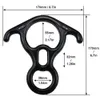 Karabijnhaken Outdoor Klimmen Karabijnhaken Ox Hoorn Hoepel Abseilen Apparaat 50KN Rotsklimmen 8 Ringen Downhill Afdaler 231215