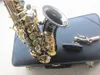 Neues gebogenes Saxophon Sopransaxophon S-991 Bb Schwarznickel Messingsaxophon Professionelles Musikinstrument mit Kofferzubehör