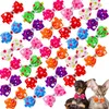 Hundkläder 50/60/80st Pet Bow Tie Colorful Dot Ties Decoration For Cats Grooming Justerbara bågar Krage