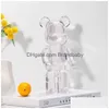 Nieuwigheid Spelletjes Creatieve Hars Bearbricklys 400% Standbeeld Geweld Beer Scpture Figuur Ornamenten Thuis Woonkamer Decoratie Cadeau Ambachten D Dhuac