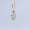 Pendentifs Yunli réel 18K feuille d'or pendentif coquille blanche pur AU750 bijoux fins cadeau pour les femmes PE034