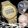 Kvinnors klockor Nya digitala sportvattentäta armbandsur för män Kvinnor Multifunktion Led Electron Clock Witch Watch Retro Steel Strip Watchesl231216