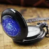 Pocket Watches Ankomst Vintage Charm Quartz Watch Pendant Clock Men Women Glass Dome Halsband presenter