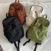 Sac à dos Hylhexyr Sac de mode pour femmes Cordon plissé Casual College Girls Sacs d'école Nylon Knapsack