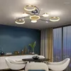 Lustres Moderne Led lustre or aluminium luxe pendentif lumières pour salon chambre étude K9 cristal lampes décoratives 90-260V