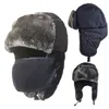 Chapeaux de trappeur hommes femmes coupe-vent tête enveloppée chapeau cyclisme froid russe chapeau extérieur épaissi chaud oreille Protection cou manchons intégré 231215