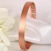 Bangle Copper Armband för män Kvinnor Magnetiska 99,99% Pure med 3500 Gauss Arthritis Health Justerbar smyckespresentmanschett