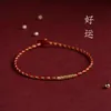 Charm Bracelets xiaojin Xihand Woven Gold Thread Red Rope Diamond Knot Hand Super Color Protection Birthday Gift 231215