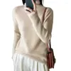 Damenpullover Winterpullover High Sense Pullover aus reinem Kaschmir Weißer Rollkragenpullover aus Wolle gestrickt