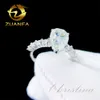 Dropshiping Moissanite Jewelry Pass Tester D Color Pear Cut Diamond 10K 14K Solid Gold Engagement Rings