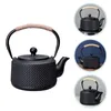 Dinnerware Sets Iron Tea Kettle Ware Tetsubin Office Decor Metal Teapot With Handle Vintage Small