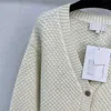 Kanał Cclies Women Sweter Slim Cardigan Designer Woman K wełna spersonalizowana wełniana przędza przeplatająca