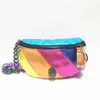 Mirror Quality Designer Bag Kurt Geiger Handtas Regenboogstrepen Tas