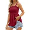 Serbatoi da donna Chiffon Sling Vest Estate Dolce Allentato Senza maniche Top con volant S-XXL Y2k Vestiti Chalecos Para Mujeres Tee Shirt Femme