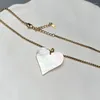 Pendant Necklaces Fashion Stainless Steel Necklace Girl Natural White Sea Shell Love Heart Choker Neck For Women Jewelry Gifts