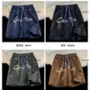 American Retro Shorts for and Women with Y2k Streetwear Men Tide Loose Straight Basketball Casual Pants