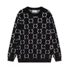 Mężczyźni Sweters Designer Pullover Knitt z długim rękawem litera CREWNECK Luksusowy sweter luźny styl knittd m-2xl