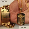 Anhänger Halsketten Anhänger Halsketten Männer Hip Hop Kreuz Jesus Mit Edelstahl Armband Nie Verblassen Männliche Vintage Hiphop Halskette Fash Dhccl