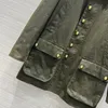 Миланские подиумные куртки, новинка 2024 года, весенние пальто с лацканами и длинными рукавами, брендовые пальто в том же стиле, женские дизайнерские топы 1216-12