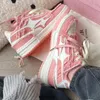 Dress Shoes Pink Star Women Sneaker All match Casual Pattern Cute Mixed Color Comfortable Athletic Chic Fashion Ladies Footwear 231216