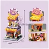 Creative Friends City Street View Summer Ice Shop Building Blocks Diy Food Bear Candy Assembly Toys Girls Gift T230103 Drop Delivery Dhqjx