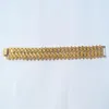 Bracciale a maglie Euro Curb LARGO a strati in oro giallo 24K 24CT per uomo e donna 26 grammi LADIES S736255w