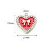 Charmes 5 pcs/lot alliage strass perle coeur arc jolis pendentifs pour bricolage fabrication de bijoux en vrac boucle d'oreille en gros