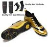 Säkerhetsskor Zhenzu Men Professional Football Boots Kids Boys Football Shoes TF AG Golden Soccer Shoes Cleats Sport Sneakers Storlek 30-44 231216