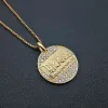 Ciondolo Ultima Cena in oro giallo 14k Colore oro ghiacciato Collana rotonda con zirconi bling per uomo Regalo per la festa del papà Gioielli Hip Hop