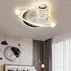 Lustres Moderne LED lustre nordique Simple créatif dessin animé astronaute chambre d'enfants plafonnier adapté garçons filles chambre lampes