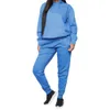 Yoga Outfits Solid color women's long sleeved hooded sports casual zippered sports shirt pants set 231216