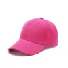 Bollmössor Rose Pink Baseball Cap för barn toppade solhattar reser Klassiska studenter Solid färg Snapback Hat Summer Gorras