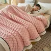 Yatak Setleri Yataklar için sıcak peluş battaniyeler Süper yumuşak ekose battaniye yatak koltuklarında Battaniye Battaniye Ofis Nap Torcu Yatak Yatak Yorgan 231216