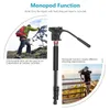 Holders Neewer 2in1 Aluminum Alloy Camera Tripod Monopod 70.8 inches/180cm with 1/4 and 3/8 inch Screws Fluid Drag Pan Head +Carry Bag