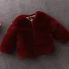 Para baixo casaco bebê meninas casaco de pele do falso inverno crianças meninas manga longa jaqueta de natal quente crianças meninas casaco de neve meninas outerwear roupas 231215