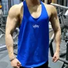Men's T-Shirts scleguys Mens Gym Clothing Workout Tank Tops Fitness Bodybuilding Low Cut Armholes Vest scle Singlets Activewear TanktopL231216
