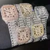 Człowiek ręcznie robiony luksusowy Diamond Hip Hop Watch Ice Out Diamond Dvvs1 Moissanite Fashion Słynny zegarek marki