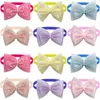 Odzież dla psów 50/100pcs mały szczeniak kota z muszką kręgosłupa Regulowane akcesoria pielęgnacji zwierząt domowych Psy Bowties