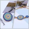 Ensemble collier et boucles d'oreilles en forme d'oeil bleu turc, pendentif à breloque, Bracelets en strass, bijoux délicats pour dames
