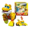 Transformation toys Robots est Min Deformation Gogo Dino Action Figures REX Transformation Car Airplane Motorboat Crane Dinosaur toys for Kids 231216