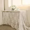 Tischdecke, 150 x 300 cm, weiß/schwarz, Spitze, dekorativ, für Hochzeit, Party, Esszimmer, dekorativer Stoff, Spitzentischdecke, rustikale Heimdekoration 231216