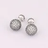 Kolczyki stadninowe autentyczne 925 Sterling Silver Pave Ball Drops Fashion for Women Prezent biżuterii DIY