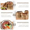 Dinnerware Sets Wooden Barrel Cask Rice Stainless Steel Mixing Bowls With Lids Berry Baskets Soup