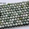 Diğer Meihan Ücretsiz Nakliye Doğal 10mm Burma Jade Yuvarlak Pürüzsüz Taşlar Boncuklar Mücevher Yapma Tasarım DIY Bilezik Hediyesi