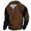 Herrtröjor tröjor 3d blixtlås hoodie för män mode herr hoodies överdimensionerade hösten vintage mäns pullover hoodies casual sweatshirt länge ärm topp 231216