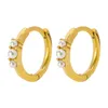 Pendientes JINHUI exquisitos Mini perlas de acero inoxidable Color dorado plateado impermeables al por mayor de lujo ligero para joyería de mujer