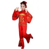 Stage Wear Children's Yangko Dance Chinese National Performance Costume Elegant Fan Suit Classical Waist Drum Cloth